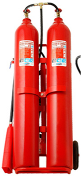 Extintor (co2) rodante 100lb tipo bc