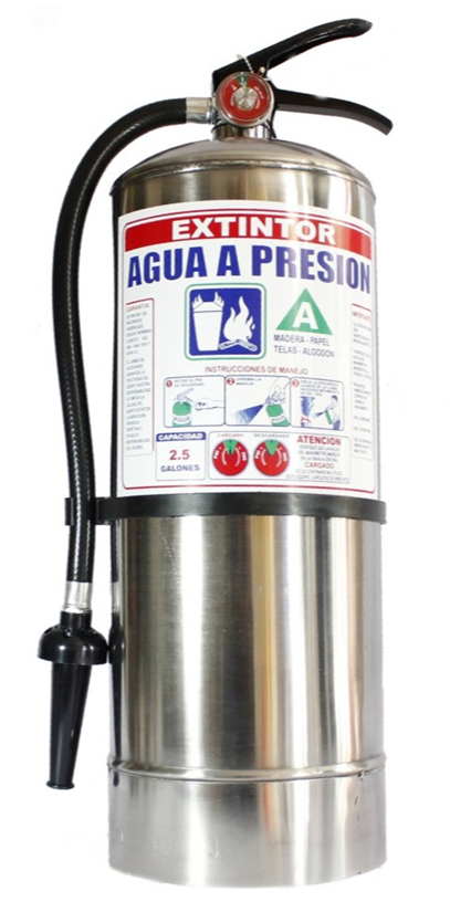 Extintor a base de agua tipo A